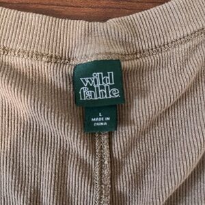 Wild Fable Beige Ribbed Long Sleeve